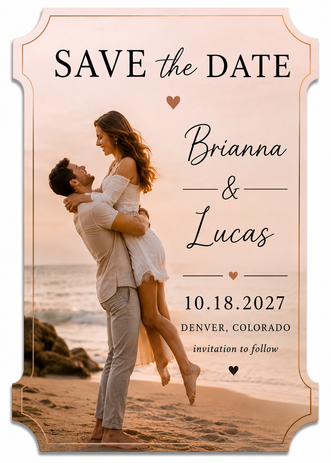 Custom Save the Date Magnets | Personalized Wedding Photo Magnets | Infinity Magnets