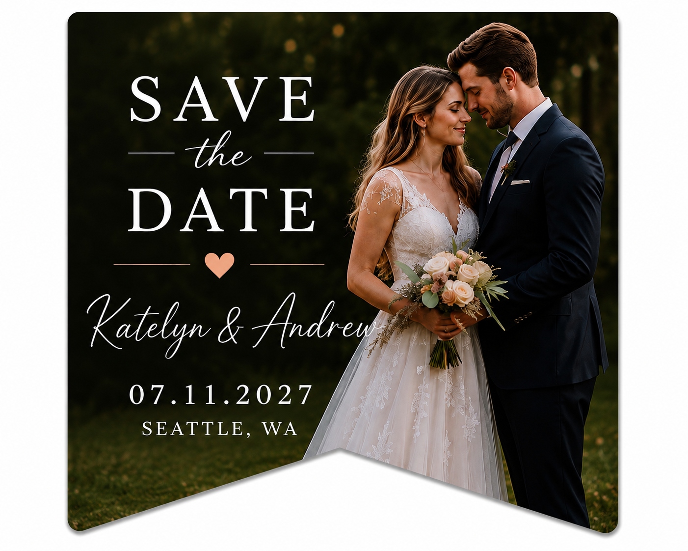 Custom Save the Date Magnets | Personalized Wedding Photo Magnets | Infinity Magnets